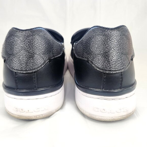 Coach Walker Slip On Women's Leather Sneakers C Logo Comfort Shoes Black Size 8B - Picture 11 of 16